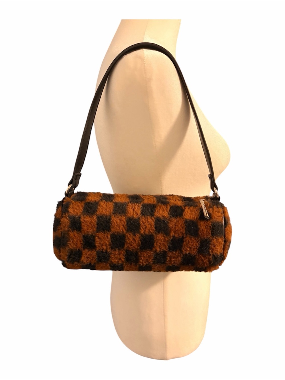 Plush Faux Fur Barrel Shoulder Bag | Y2K Chic Statement Purse